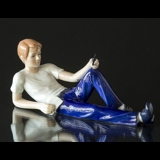 Young Man Writing Love Letter with beating heart, Royal Copenhagen figurine no. 271