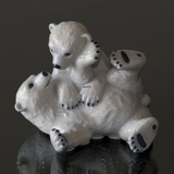 Polar Bear Cubs playing, Royal Copenhagen figurine no. 324