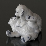 Polar Bear Cubs playing, Royal Copenhagen figurine no. 324