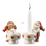 Royal Copenhagen candlesticks with pixies no. 336 and 337