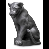 Sort løve skulptur, Royal Copenhagen figur nr. 340