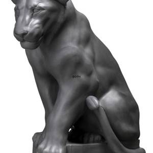Sort løve skulptur, Royal Copenhagen figur | Nr. 1249340 | DPH Trading