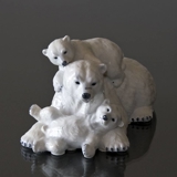 Polar Bear with cubs, Royal Copenhagen figurine no. 354