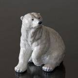 Polar Bear sitting, Royal Copenhagen figurine no. 355