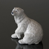Polar Bear sitting, Royal Copenhagen figurine no. 355