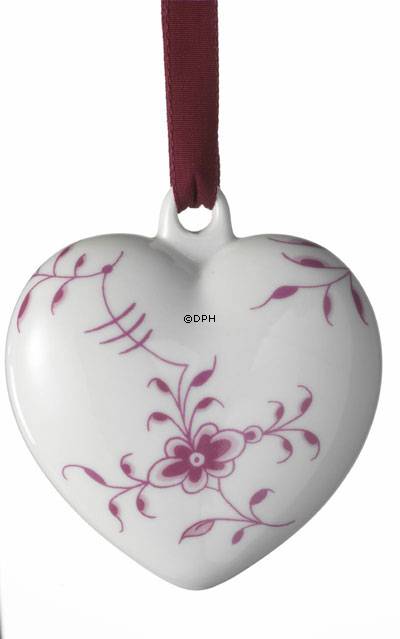 Royal Copenhagen Årshjerte, purpur palmette