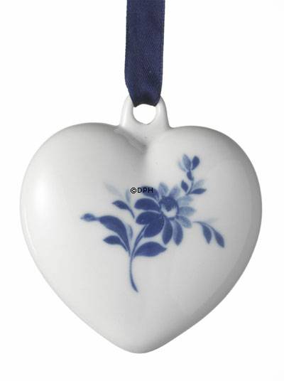 Royal Copenhagen Årshjerte, blå marguerit