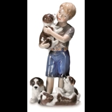 Boy with puppies, Royal Copenhagen figurine no. 362