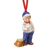 Bing & Grondahl Christmas ornament 2007, Boy with bird