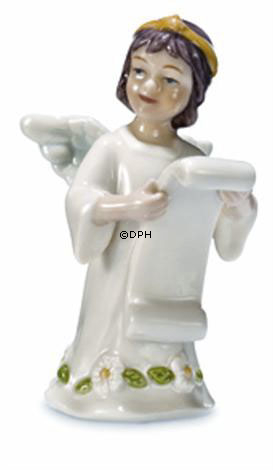 Engel med nodepapir, Royal Copenhagen figur nr. 414