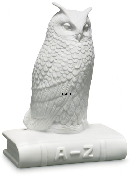 Hvid studenterugle, Royal Copenhagen fugle figur nr. 431