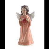 Guardian Angel gently holding a heart, girl, Royal Copenhagen figurine no. 433