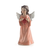 Skytsengel med hjerte, pige, Royal Copenhagen figur nr. 433
