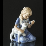 Girl with lamb, Royal Copenhagen figurine no. 435