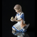 Girl with hen, Royal Copenhagen figurine no. 437