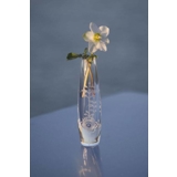 Glass vase solitaire with bluefluted relief, clear, Royal Copenhagen no. 488