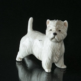 Hund, West Highland Terrier, Royal Copenhagen hunde figur nr. 512