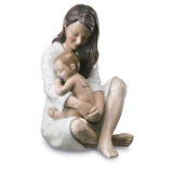Mor med sovende baby, Royal Copenhagen figur nr. 541