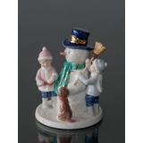 Clara og Peter med snemand, Royal Copenhagen figur nr. 550