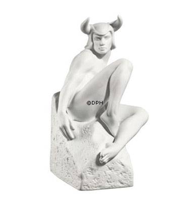 Gammel Stjernetegnsfigur, Tyr (21. april til 21. maj), mand, Royal Copenhagen figur nr. 1249614 (Udgået model)