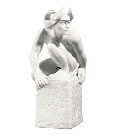 Gammel Stjernetegnsfigur, Skorpion (24. oktober til 22. november), mand, Royal Copenhagen figur nr. 1249620 (Udgået model)