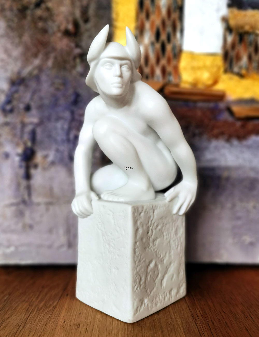 Gammel Stjernetegnsfigur, Skorpion (24. oktober til 22. november), mand, Royal Copenhagen figur nr. 1249620 (Udgået model)