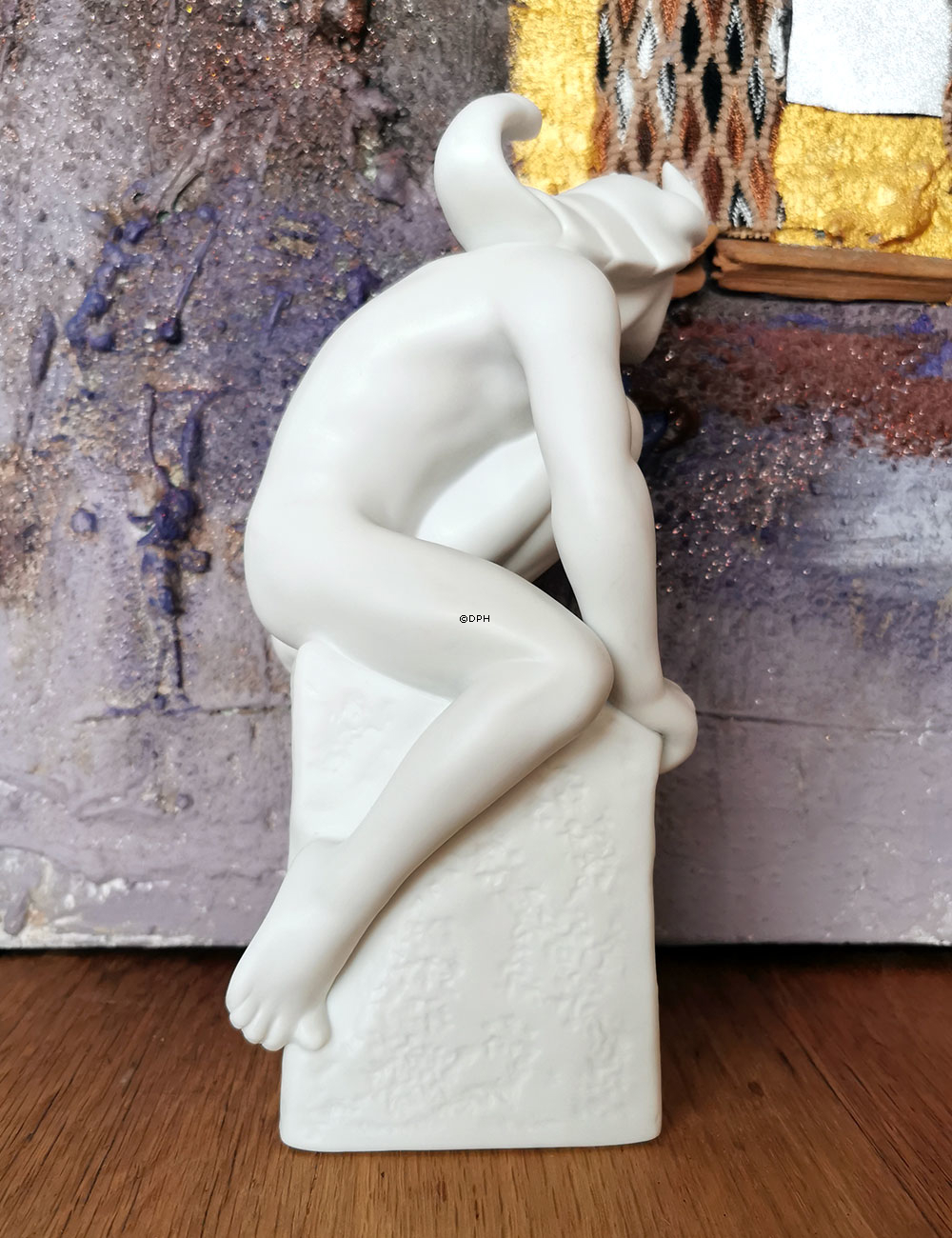 Gammel Stjernetegnsfigur, Skorpion (24. oktober til 22. november), mand, Royal Copenhagen figur nr. 1249620 (Udgået model)