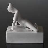 Perfectio kvindeskulptur, Royal Copenhagen figur, hvid