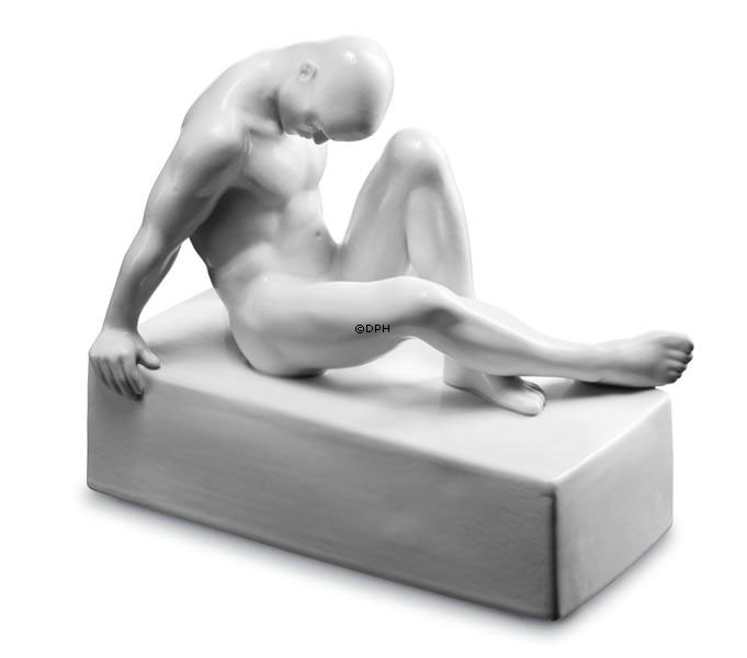 Perfectio mandeskulptur, Royal Copenhagen figur nr. 658, hvid