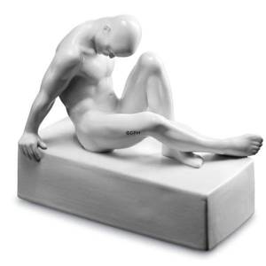 Perfectio mandeskulptur, Royal Copenhagen figur, hvid | Nr. 1249658 | DPH Trading