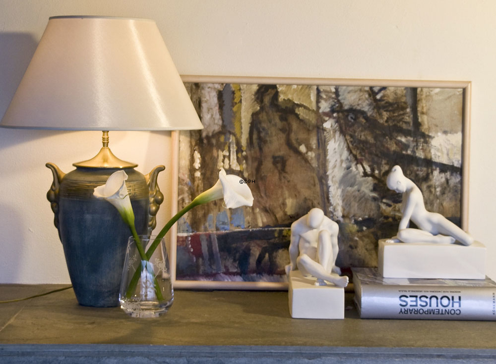 Perfectio mandeskulptur, Royal Copenhagen figur nr. 658, hvid