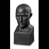 Perfectio bust of man, Royal Copenhagen figurine no. 664, black