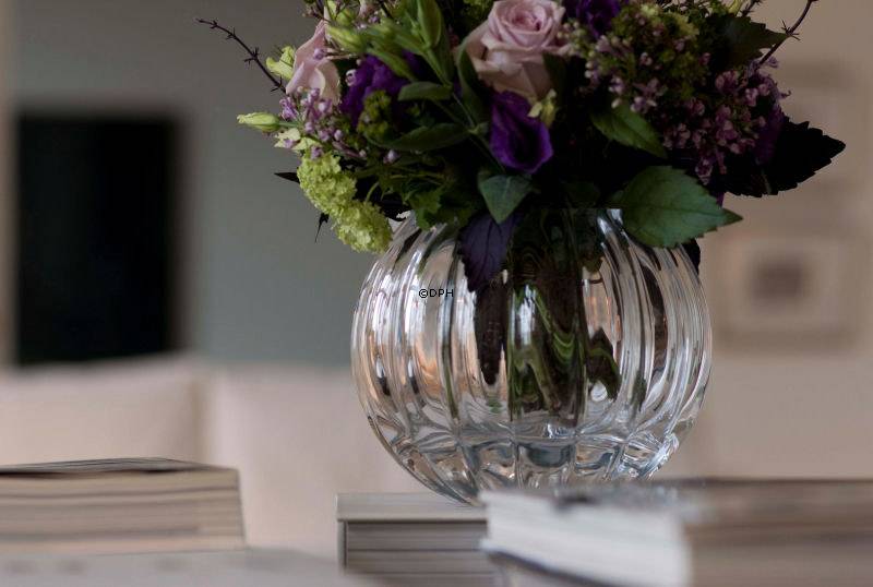 Riflet glas vase Royal Copenhagen nr. 720