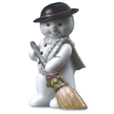 Winterserie 2009 Schneemann, Vater Max mit Besen, Royal Copenhagen