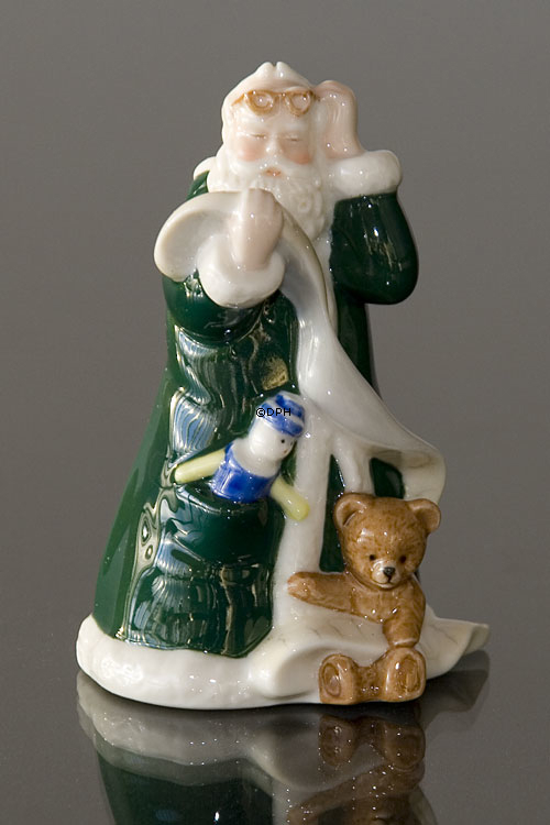 Årets Julemand 2003, Julemanden læser ønskeliste, grøn Royal Copenhagen