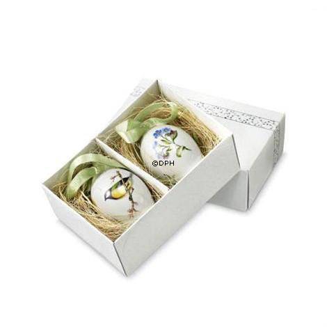 Påskeæg med forgjemmigej / musvit, sæt af to stk., Royal Copenhagen påskeæg 2009