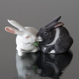 Pair of Rabbits, Royal Copenhagen rabbit figurine no. 806