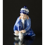 Royal Copenhagen årsfigur 2016, pige med skøjter