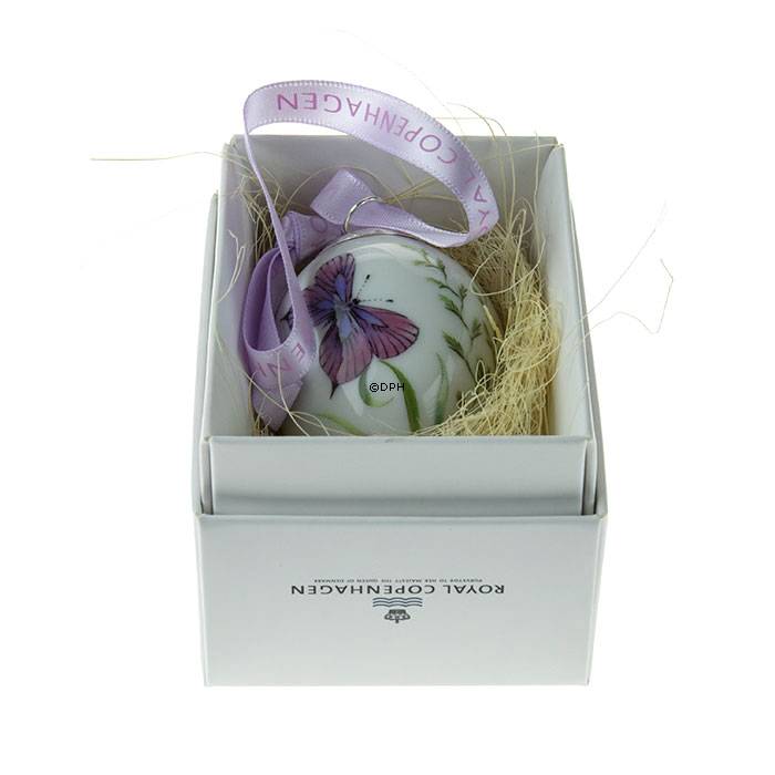 Påskeæg med lilla sommerfugl, Royal Copenhagen påskeæg 2014