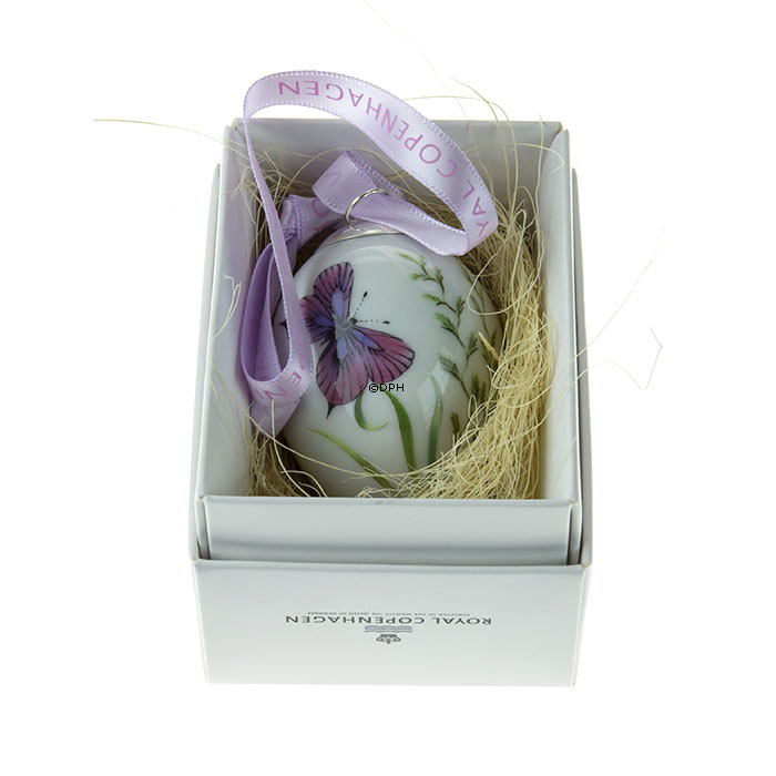Påskeæg med lilla sommerfugl, Royal Copenhagen påskeæg 2014