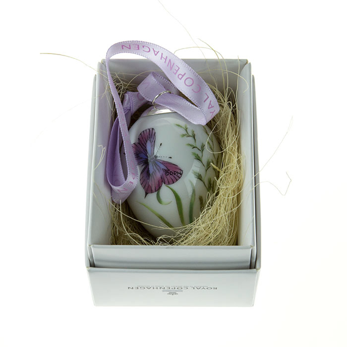 Påskeæg med lilla sommerfugl, Royal Copenhagen påskeæg 2014