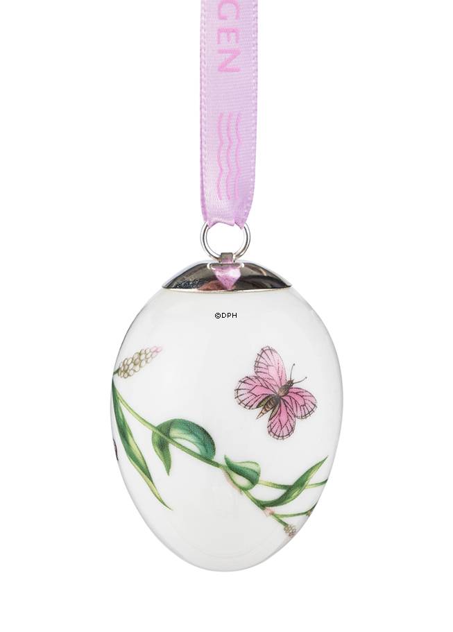 P&#xE5;ske&#xE6;g med pink sommerfugl og pileurt, Royal Copenhagen p&#xE5;ske&#xE6;g 2015