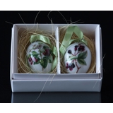 Påskeæg med grene/bær, 2 stk, Royal Copenhagen påskeæg 2015