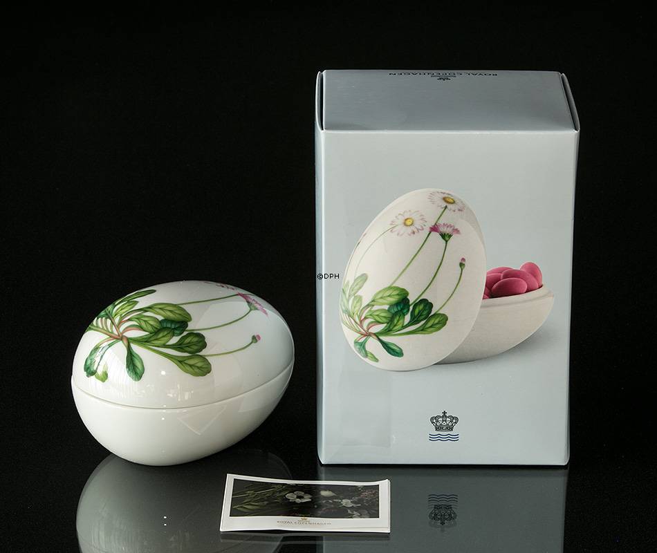 Liggende bonbonniere med tusindfryd, Royal Copenhagen påskeæg 2018