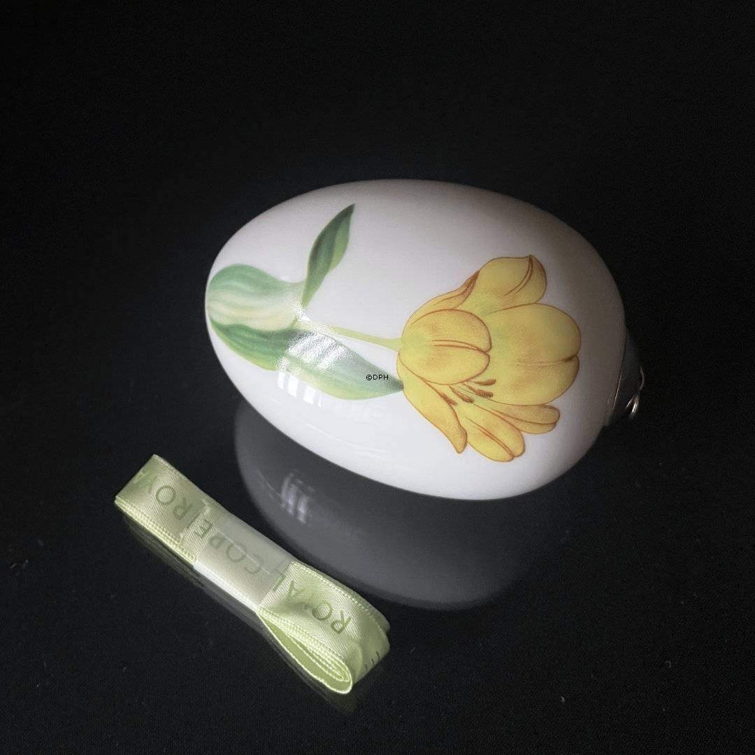 Påskeæg med gul tulipan, stort, Royal Copenhagen påskeæg