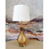 Table lamp Brass finish pineapple without lampshade