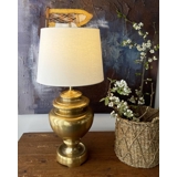 Table lamp Brass finish, rustic look, without lampshade 52 cm