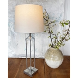 Table lamp Matte Nickel Finish without lampshade, 57 cm (may appear slightly skewed)