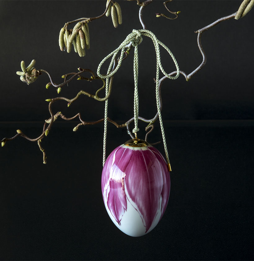 Påskeæg med tulipan, stort, Royal Copenhagen påskeæg 2019