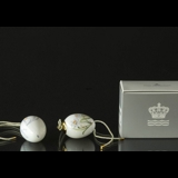 Osterei mit Narzisse und Narzisse Blätter, 2 Stück, Royal Copenhagen Osterei 2022